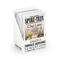 NaturesPlus SPIRU-TEIN Shake - Chai Latte Flavor - 8 Packets, Spirulina Protein Powder - Plant Based Meal Replacement, Vitamins & Minerals For Energy - Vegetarian, Gluten-Free - 8 Servings