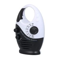 Gamogo AM/FM Mini Shower Radio Bathroom Waterproof Radio Hanging Music Radio Built-in Speaker (Not Including Battery)