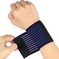 uxcell Adjustable Sports Gym Wrist Wrap Bandage Support Strap Guard Band Protector Blue