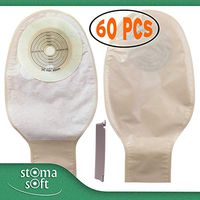 Stoma Soft One Piece Drainable Ostomy Colostomy Ileostomy Pouch 60mm Cut Size Reusable Disposable (Bolsas de Colostomia) (3 Box, 60 Pieces)
