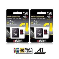 addlink 128GB 2 Pack Micro SD Card SDXC U3 V30 A1 Memory Card with Adapter with Read 100MB/s high Speed