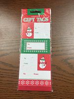Holiday Adhesive Gift Tags (8 Sheets) Total of 32 Stickers