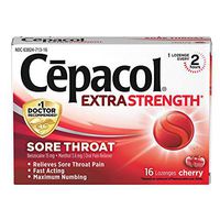 Cepacol Extra Strength Sore Throat & Cough Drop Lozenges, Cherry 16ct