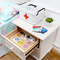 Tzaao - Box Chest - 1pcs Multi Purpose Plastic Medical First Aid Storage Box Large Capacity Portable Household Medicine - Drawer Storage Coffee Table Chest Lock Large Medicine