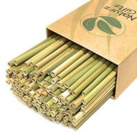 100% Organic Premium Grass Straws, Natural, Sustainable, Biodegradable, Eco Friendly, Pack of 100, Healthier Alternative to plastic, paper straws and reusable bamboo, silicone, and metal straws