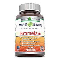 Amazing Nutrition Bromelain Proteolytic Digestive Enzymes Supplements, 500 mg, (240 Tablets)