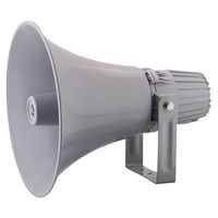 Indoor Outdoor PA Horn Speaker - 12.7 Inch 60 W Compact Loud Sound Megaphone w/ 400Hz-5KHzz Frequency, 16 Ohm, 70V/100V Transformer, Mounting Bracket Hardware, For 70V/100V Audio System - Pyle PHSP12
