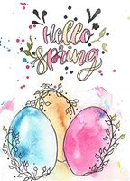 Easter Note Cards: 6 Blank Artistic Watercolor Cards, with Envelopes - Easter Egg Bunch