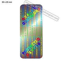 60 Voidable 3D Stickers, Protective Security Holograms "Seal and Protect" Tamper Evident 2" x 0.79" (50 x 20 mm)