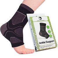 Ankle Brace Compression Support Sleeve with 20-30 mmHg (Pair) for Foot Pain. Plantar Fasciitis Socks Increase Blood Circulation to Reduce Foot Swelling and Heel Spurs While Providing Arch Support