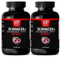 Anti Aging Natural Supplements - ECHINACEA and GOLDENSEAL Root Extract 300MG - Immune Alert - 2 Bottles (120 Capsules)