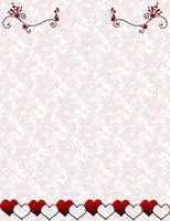 Valentine Red & White Heart Stationery Printer Paper 26 Sheets