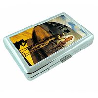 German Pin Up Girls Germany S3 Silver Cigarette Case Metal Wallet Id Holder 4" X 2.75" RFID Protection