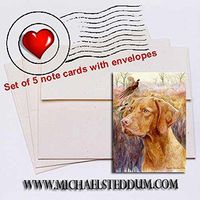 Michael Steddum Vizsla Head Study IV Note Card Set