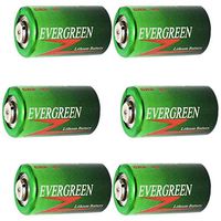 6pcs Evergreen CR-2 3V Photo Lithium Battery Replaces K-CR2 PRCR2-1 PRCR2-2