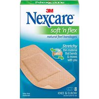 3M 57108 Fabric Bandages,Knee/Elbow,Latex-Free,2-Inch x4-Inch Strips,8/PK