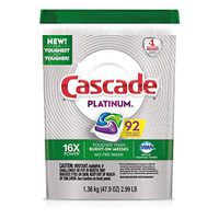 Cascade Complete ActionPacs Dishwasher Detergent, Platinum (92-Pacs Platinum.)-Copy