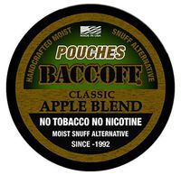 BaccOff, Classic Apple Blend Pouches, Premium Tobacco Free, Nicotine Free Snuff Alternative (1 Can)