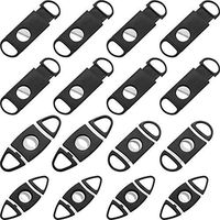 16 Pieces Cigar Cutter Black Plastic Guillotine Cigar Clippers with Double Blades Cigar Accessories (4 Shapes)