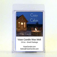 Vase Candle 2 Cozy Cabin Melts | 2.8 oz Premium Highly Scented Soy Paraffin Wax Tarts | 50 Hours