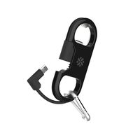 Kanex Micro USB To USB Portable 6" Cable with Bottle Opener compatible with Android devices-Black