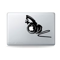 DJ Professional Headphones 2- Decal Sticker for MacBook, Air, Pro All Models