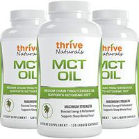 MCT Oil -Supports Ketogenic Diet, Made from 100% Pure Caprylic and Capric acids, 120 Easy to Swallow Liquid Capsules (3 Pack)