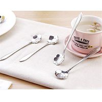 4pcs Creative Elegant Flowers Shape Stainless Steel Coffee Tea Spoon