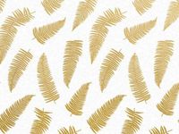 5ct Golden Palm Fern"Fronds" on White Tissue Paper for Gift Wrapping 20"x30" Sheets nfLG -957