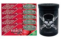 Herb Airtight Container Fresh Kettle with Juicy Jay's Raspberry 1.25 Flavored Hemp Rolling Papers 5 Count DC Crafts Nation- Jolly Roger