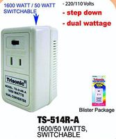 Fashion 50W/1650W watt dual power foreign travel converter adapter 240/220V To 120/110V