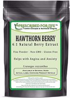 Hawthorn - 4:1 Natural Berry Extract Powder (Crataegus pinnatifida), 4 oz (113 g)