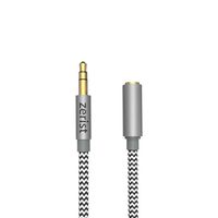 3.5mm Stereo Audio Cable Extension Male to Female Nylon Braided 3ft/1.2m Zerist Tangle-Free AUX Cable for Headphones, iPods, iPhones, iPads, Home/Car Stereos and More (Black))