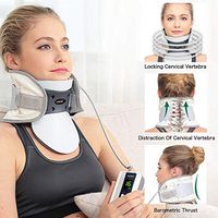Cervical Neck Traction Device -Electric Pump Inflating Neck Stretcher Neck Pain Relief (Size B(47CM))