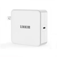 LINKIM 65W USB-C Power Adapter Type C Wall Charger with Power Delivery Foldable Plug for Apple MacBook 12, MacBook Pro 13.3'', iPhone X,Google Pixle, Samsumg Galaxy S8, LG G6/G5, HTC 10 and More