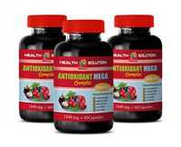 Blood Pressure Formula Supplements - ANTIOXIDANT MEGA Complex 1440 MG - Pomegranate Supplement - 3 Bottles 180 Capsules