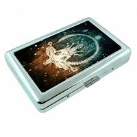 Zen Alien Em1 Hip Silver Cigarette Case Id Holder Metal Wallet 4" X 2.75" RFID Protection