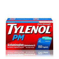 Tylenol PM Extra Strength Pain Reliever & Sleep Aid Caplets with 500 mg of Acetaminophen, 150 ct