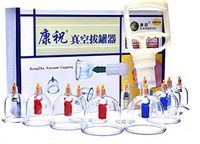 Kangzhu 12-Cups Thicken Biomagnetic Chinese Cupping Therapy Set Traditional Chinese Massage Medical Cupping Set Suction Acupuncture 1set