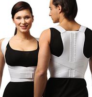 Deluxe Lower Back Posture Corrector Stoop Brace Lumbar & Thoracic Support Belt (XL)