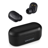 Wireless Earbuds Bluetooth 5.0, Wavefun X-Pods 2L TWS Pods True Wireless Headphones IPX5 Waterproof 5 Hrs Talking Time Earphone with Mic for iPhone Sumsung (Dual Mic,SBC&AAC,Totally 30 Hrs Playtime)