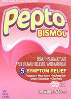 Pepto Bismol Individual Sealed 2 Tablets in a Packet (Box of 25 Packets) 4 Pack GHKM