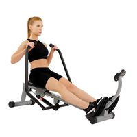 Sunny Health & Fitness SF-RW1410 Rowing Machine Rower with Full Motion Arms and LCD Monitor