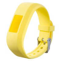 HYWRDYB Colorful Replacement Bands for Garmin Vivofit JR/Vivofit 3,Soft Silicone Straps Wristbands for Kids with Secure Watch Buckle(fits 5.0~7.05 inch Wrists) (Yellow)
