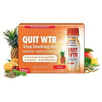 Stop Smoking Remedy to Help Curb Cravings, Quit Smoking, Support Withdrawal Symptoms, Improve Health, Overcome The urge to Smoke 24/7 - Quit WTR (12 Pack / 48 Doses, Fruit)