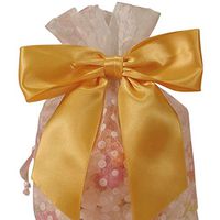 Pre-Tied Gold Satin Bows - 3" Wide, Set of 12, Wired Craft Ribbon Easter Bow, Wedding Embellishments, Mother's Day, Gift Basket, Birthday, Valentine's Day