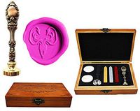 MNYR Cuttlefish Luxury Wood Box Red Brass Metal Peacock Wedding Invitations Gift Cards Paper Stationary Envelope Seals Custom Logo Wax Seal Sealing Stamp Wax Sticks Melting Spoon Wood Gift Box Kit