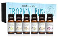 Premium Fragrance Oils - Tropical Bliss - Gift Set 6/10ml Bottles - Coconut Cream, Honeydew Melon, Mango, Pear, Pineapple, Tropical Passionfruit