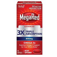 MegaRed Advanced Triple Absorption 800mg, 40 softgels - Omega-3 Fish Oil Supplement