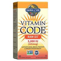 Garden of Life Raw D3 Supplement - Vitamin Code Whole Food Vitamin D3 5000 IU, Dairy and Gluten Free, Vegetarian, 60 Count Capsules | Color May Vary - Now with Organic Green Cracked Wall Chlorella